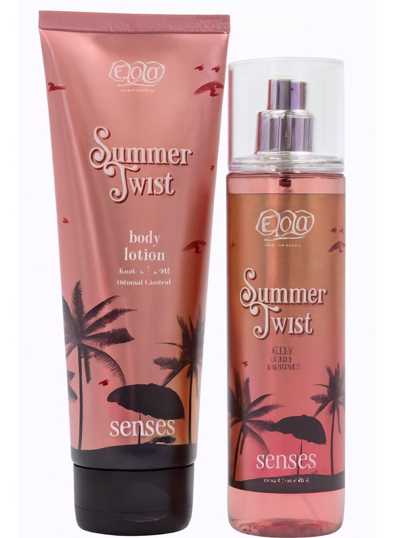 ايفا بادى سبلاش سمر تويست معطر الجسم 240 مل + بادى لوشن